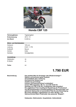Detailansicht Honda CBF 125