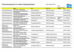 Psychotherapiepraxen im Landkreis Ostprignitz