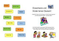 Erwachsene und Kinder lernen Deutsch!