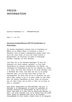 Information des Deutschen Kinderhilfswerks
