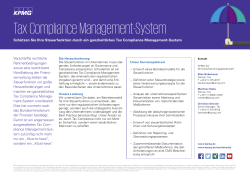 Tax Compliance Management-System