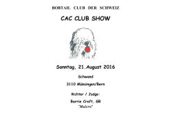 Einladung/Programm der Clubshow