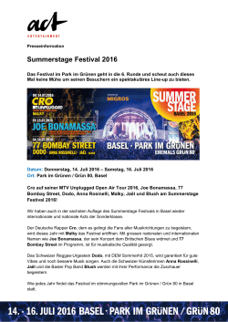 Summerstage Festival 2016