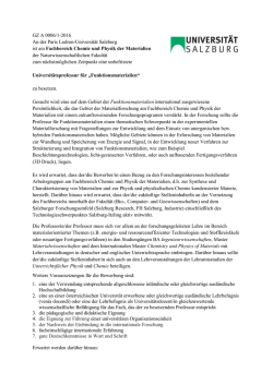 GZ A 0006/1-2016 An der Paris Lodron