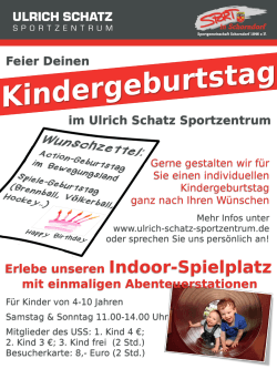 Infos - Ulrich Schatz Sportzentrum
