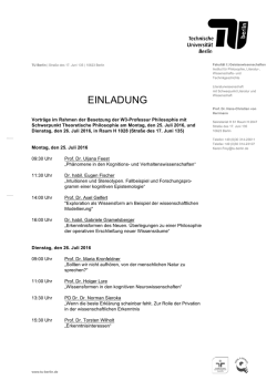 einladung - Institut f&uuml;r Philosophie, Literatur