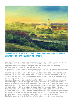 "Entlang der Saale": Freilichtmalerei von Steffen