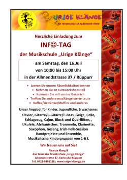 INF  -TAG - Urige Kl&auml;nge