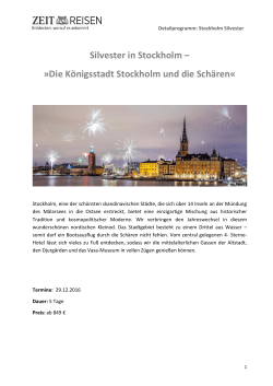 Silvester in Stockholm – »Die Königsstadt Stockholm