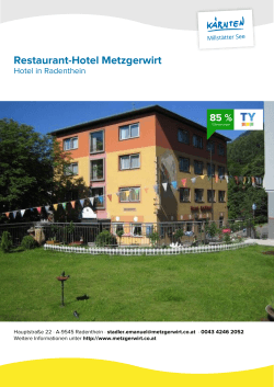 Restaurant-Hotel Metzgerwirt in Radenthein