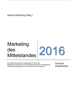 - Mittelstand und Marketing von Prof. Dr. Helmut Reichling