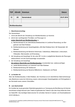 TOP 12 Breitbandausbau