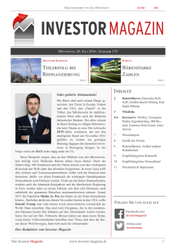 Investor Magazin Ausgabe 175