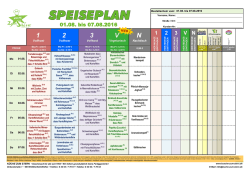 Speiseplan 01.08 - 07.08.2016