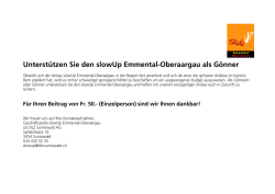 hier! - slowUp Emmental