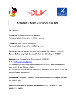 Ausschreibung 2016 - Deutscher Talent-Mehrsprung-Cup