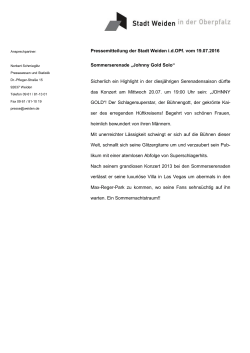Johnny Gold Solo - Stadt Weiden in der Oberpfalz