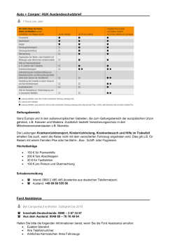 Übersicht - Ausreisserin