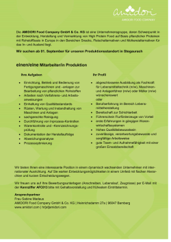 einen/eine Mitarbeiter/in Produktion
