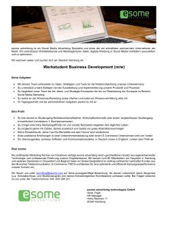 Werkstudent Business Development (m/w)