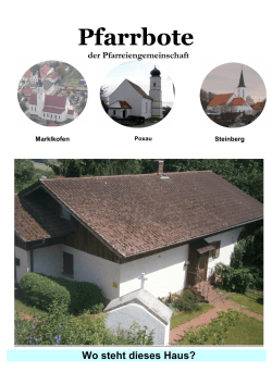 Pfarrbrief 2014 - 15 - Pfarrei