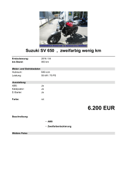 Detailansicht Suzuki SV 650 €,€ zweifarbig wenig km