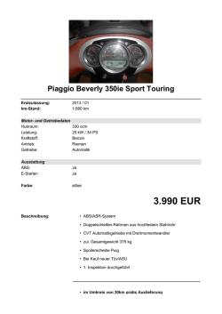Detailansicht Piaggio Beverly 350ie Sport Touring