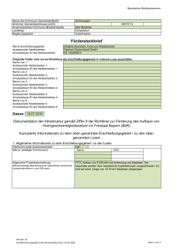 Fördersteckbrief - Bayerisches Breitbandzentrum