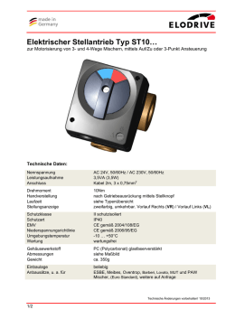 Elektrischer Stellantrieb Typ ST10&hellip;