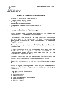 Leitfaden Praktikumsmappe - Berufsbildende Schule Alzey