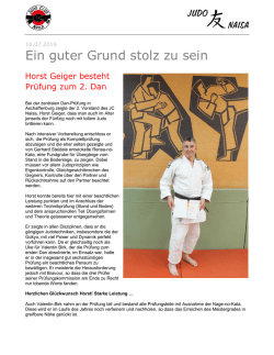 Ein guter Grund stolz zu sein