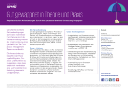 Gut gewappnet in Theorie und Praxis