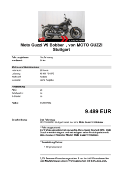 Detailansicht Moto Guzzi V9 Bobber €,€von MOTO
