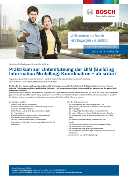 Praktikum zur Unterstützung der BIM (Building Information