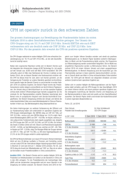 CPH ist operativ zurück in den schwarzen Zahlen