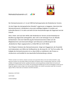 Heimatschutzverein eV aktiv