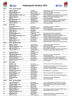 Indianapolis Oerlikon Startliste_Flyer 2016