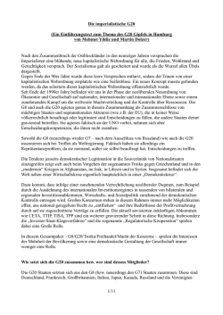 Imperialistischer G20 Gipfel ENTWURF + Vorwort