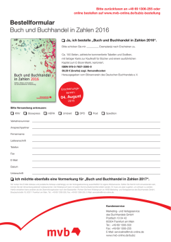 Fax-Formular - MVB Marketing- und Verlagsservice des