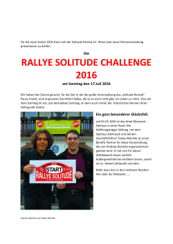 rallye solitude challenge 2016