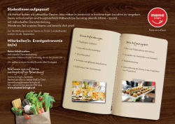 StudentInnen aufgepasst! Mitarbeiter/in Eventgastronomie (m/w)