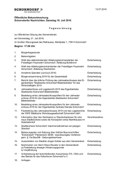 Tagesordnung  - Freunde der Stadtbücherei Schorndorf eV