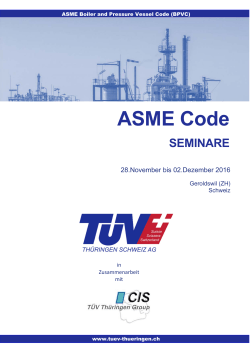 ASME Code - TÜV Thüringen Schweiz