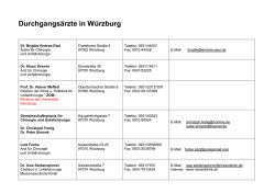 Durchgangs&auml;rzte in Wuerzburg