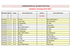 Turnierplan_Platz West - Sportunion Raiffeisen St. Veit