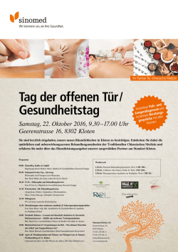 Link zum Sinomed Gesundheitstag 2016