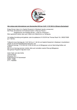 Hier einige erste Informationen zum Sommerfest