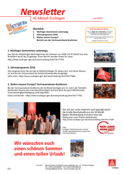 Newsle er - IG Metall Esslingen