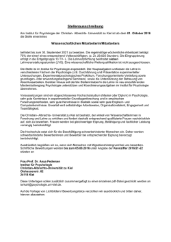 Stellenausschreibung - Schleswig