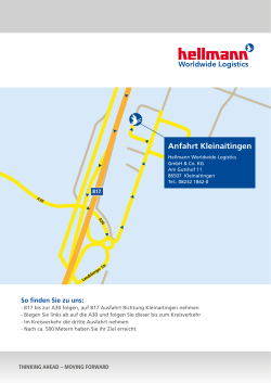 Anfahrt Kleinaitingen - Hellmann Worldwide Logistics